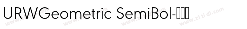 URWGeometric SemiBol字体转换